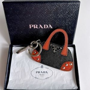 NWOT Prada keychain with box & tissue
